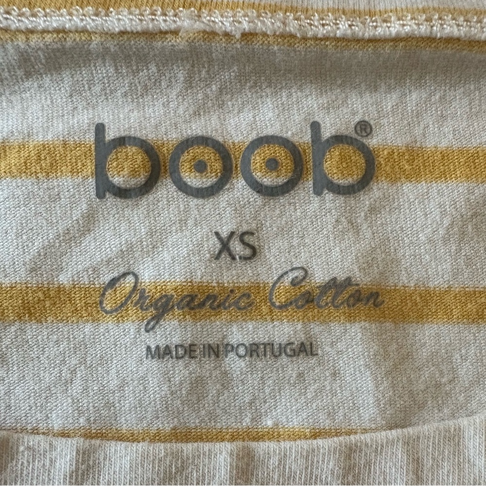 Boob Design Yellow and White Striped Nursing Top - Picture 4 of 5